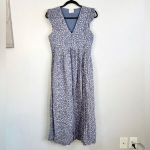 MIRTH Size XS •  Oversized Purple Pink Cotton Midi Dress.